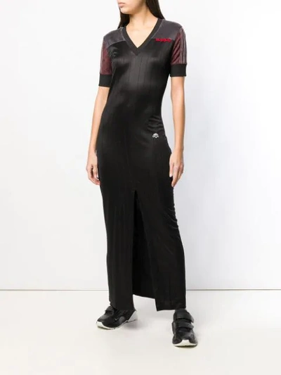 Shop Adidas Originals By Alexander Wang Fitted Long Dress In Black