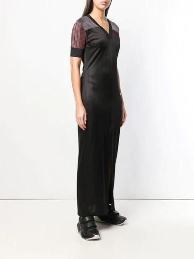 Shop Adidas Originals By Alexander Wang Fitted Long Dress In Black