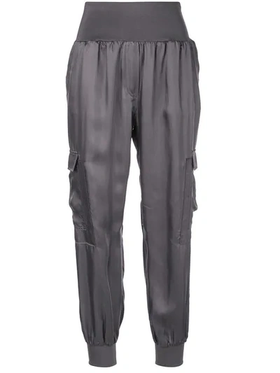 Shop Cinq À Sept Giles Tapered Trousers In Grey