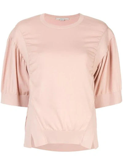 Shop Stella Mccartney Side Slit Knitted Shirt In Pink