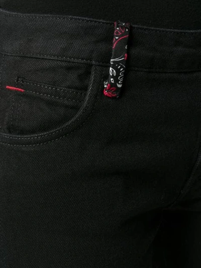 Shop Alanui Bandana Patch Flared Jeans In Black