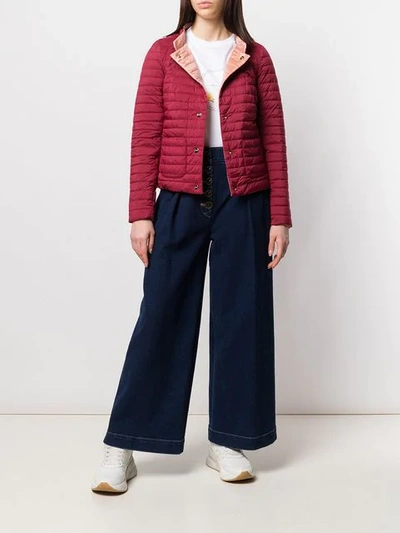 Shop Herno Reversible Padded Jacket In Red