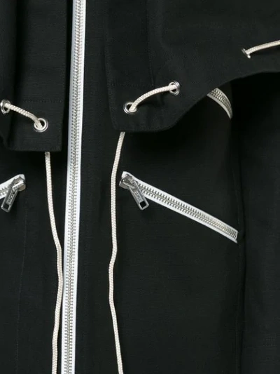 Shop Calvin Klein 205w39nyc Drawstring Cape Coat In Black