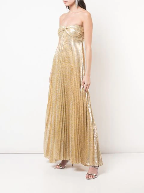 alexis joya plissé maxi dress
