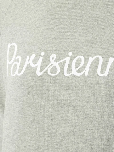 Shop Maison Kitsuné Parisienne Jersey Sweater In Grey