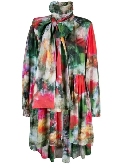 Shop Adam Lippes Oversized Floral Print Jacket In Multicolour