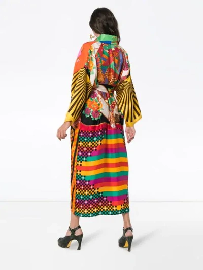 Shop Rianna + Nina Silk 10k Kimono Robe - Multicolor