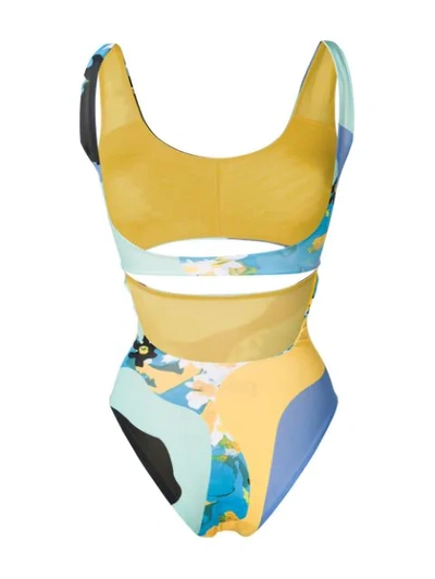 Shop Angelys Balek Maillot Swimsuit In Blue