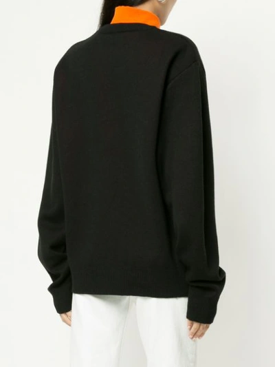 Shop Strateas Carlucci 'devo' Knit Sweater In Black