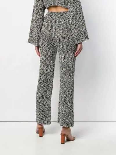 Shop Loewe Lurex Knit Trousers In Grey