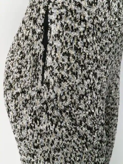 Shop Loewe Lurex Knit Trousers In Grey