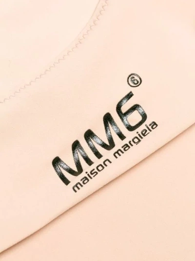 Shop Mm6 Maison Margiela Body Mit Logo-print - Nude In Neutrals