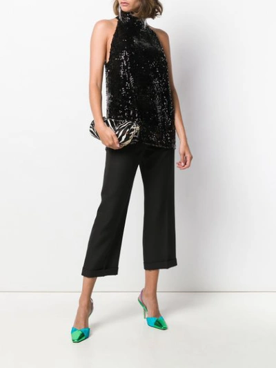 Shop Galvan Sequin Embellished Blouse - Black