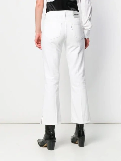 Shop Each X Other Flared Cropped Jeans In White