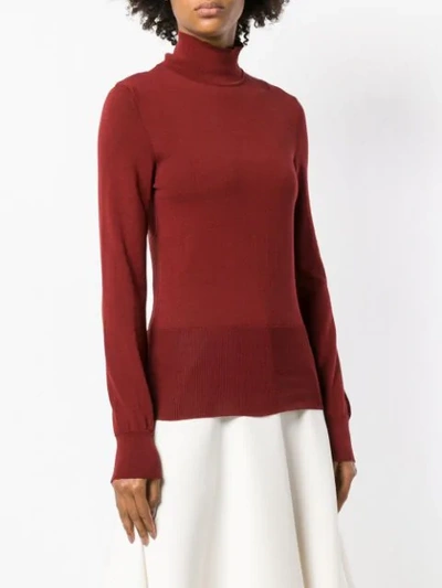 Shop Jacquemus Cut-out Detailed Knitted Top In Red