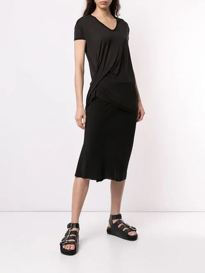 Shop Rick Owens High Waisted Pencil Skirt In Black