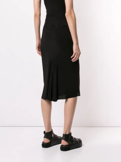 Shop Rick Owens High Waisted Pencil Skirt In Black