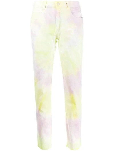 STELLA MCCARTNEY TIE-DYE SKINNY BOYFRIEND JEANS - 黄色