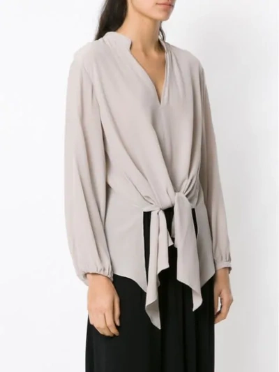 ALCAÇUZ SILK FLAUTISTA BLOUSE - 中性色