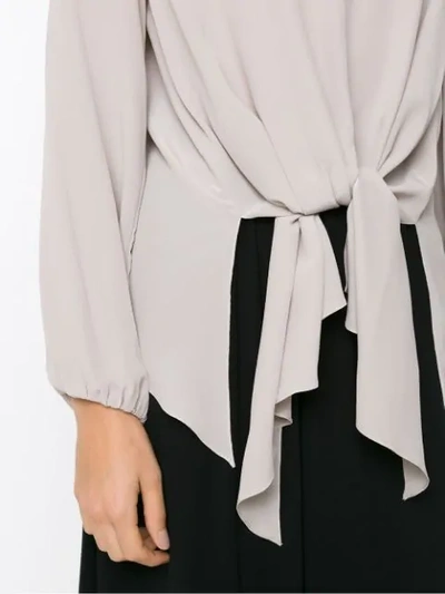 Shop Alcaçuz Silk Flautista Blouse In Neutrals