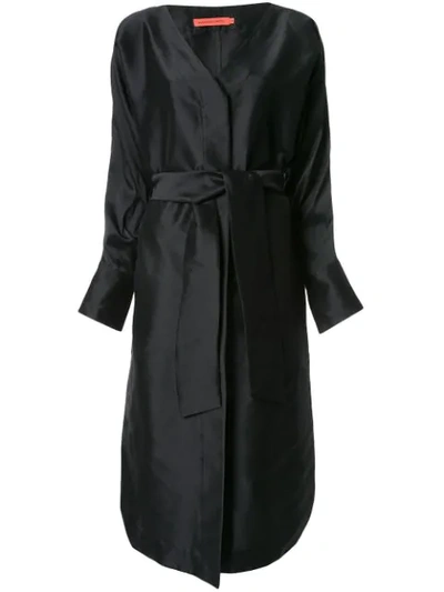 Shop Manning Cartell Midi Wrap Dress In Black