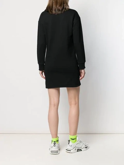 Shop Chiara Ferragni Flirting Eyes Sweatshirt Dress In Black