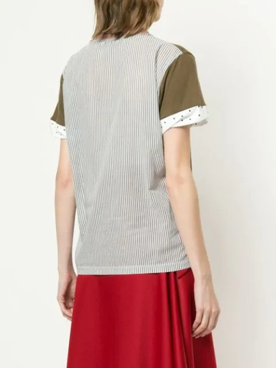 Shop Jw Anderson Striped Jersey T In Green