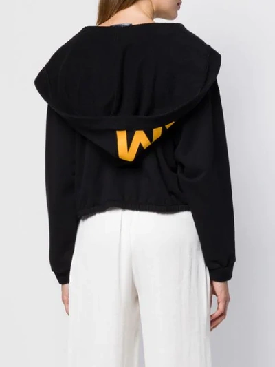 Shop Styland Oversized Hood Cropped Sweater In Black