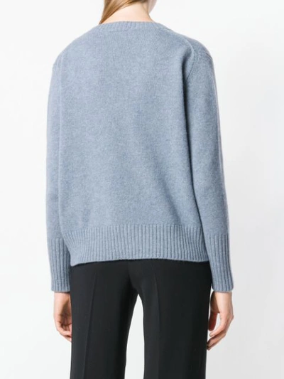 Shop Zanone V-neck Jumper In Blue