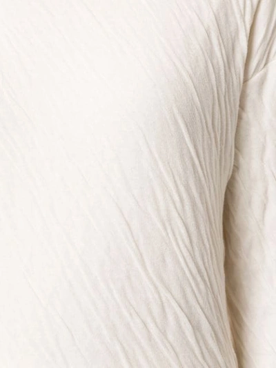 Shop Mansur Gavriel Wavy Long Sleeve Shirt In White