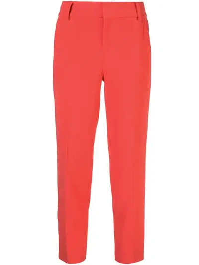 Shop Alice And Olivia Stacey Slim Trousers In Red