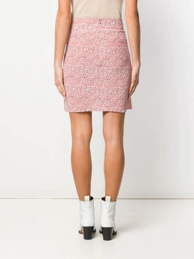 Shop Isabel Marant Floral Print A-line Mini Skirt In Pink