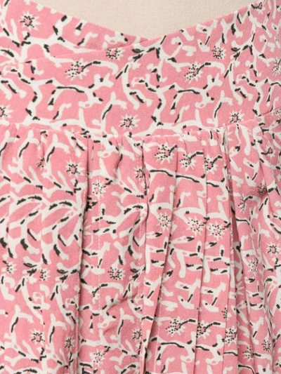 Shop Isabel Marant Floral Print A-line Mini Skirt In Pink