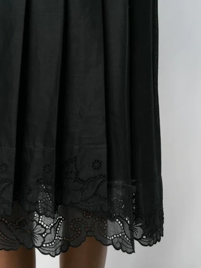 Shop N°21 Lace Trim Pleated Skirt In Black