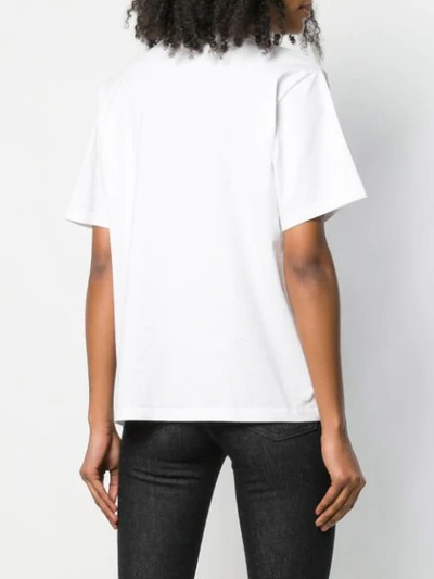 Shop Victoria Victoria Beckham Logo T-shirt In White