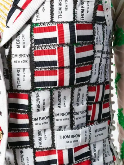 Shop Thom Browne Grosgrain Macramé Modular Vest In White