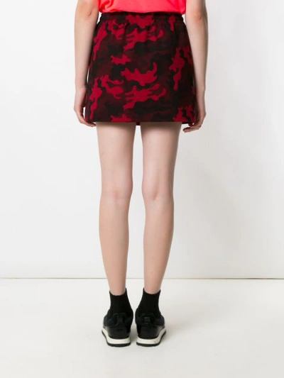 Shop Àlg Camouflage Print Skirt In Red
