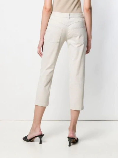 Pre-owned Prada 2000's Cropped Jeans In Neutrals