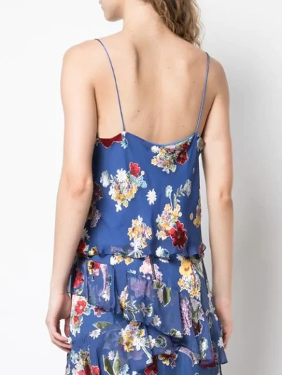 Shop Alice And Olivia Harmon Slip Tank Top In Blue