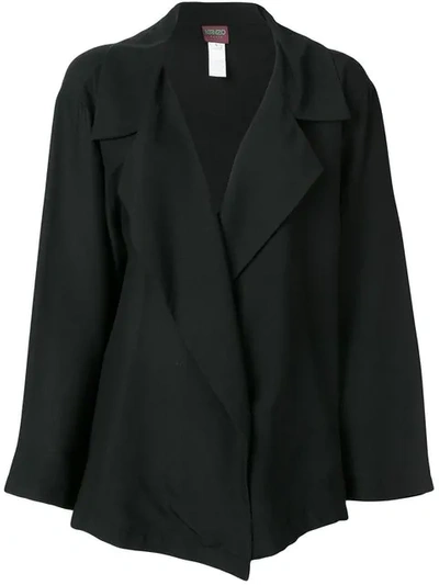 Pre-owned Kenzo Wide Lapels Loose Jacket In Black