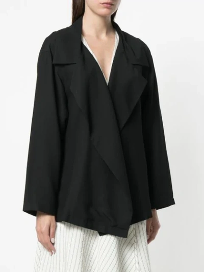 Pre-owned Kenzo Wide Lapels Loose Jacket In Black