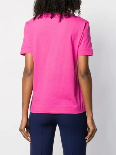 Shop Emilio Pucci Burle Print Logo T-shirt In Pink