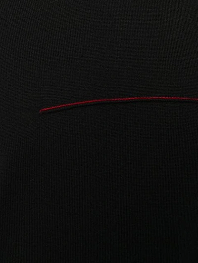 Shop Mm6 Maison Margiela Contrast Stitch Detail Jumper - Black