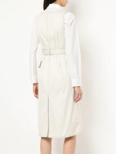 Shop Kimhēkim Sleeveless Shirt Dress In White