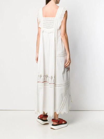 Shop Tsumori Chisato Egyptian Print Dress - Neutrals