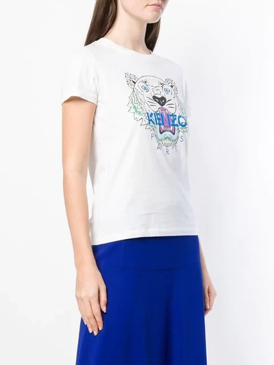 Shop Kenzo Tiger Print T-shirt In White