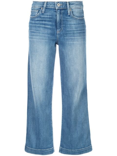 paige wide leg cropped jeans