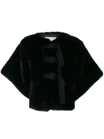 Shop Golden Goose Faux Fur Jacket In Black