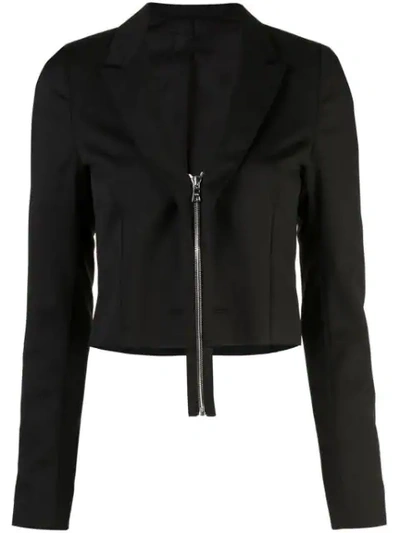 Shop Rta Zipped Blazer Jacket In Black