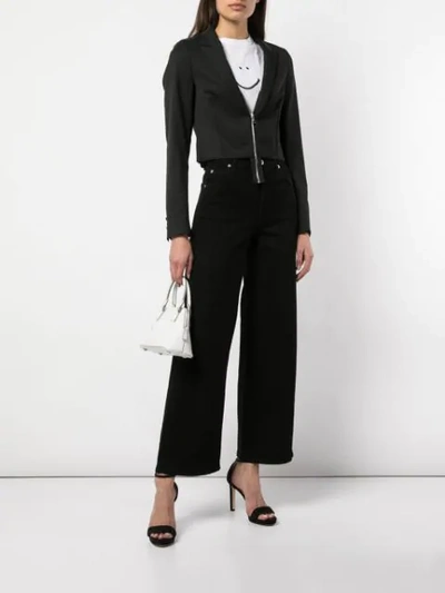 Shop Rta Zipped Blazer Jacket In Black